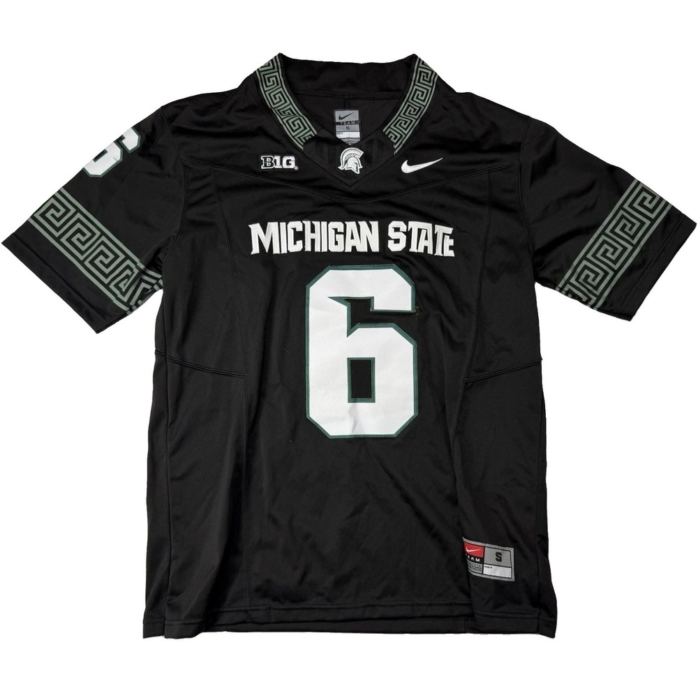 Nike Michigan State Spartans Black Dri-FIT Football Jersey Small FD5448-010